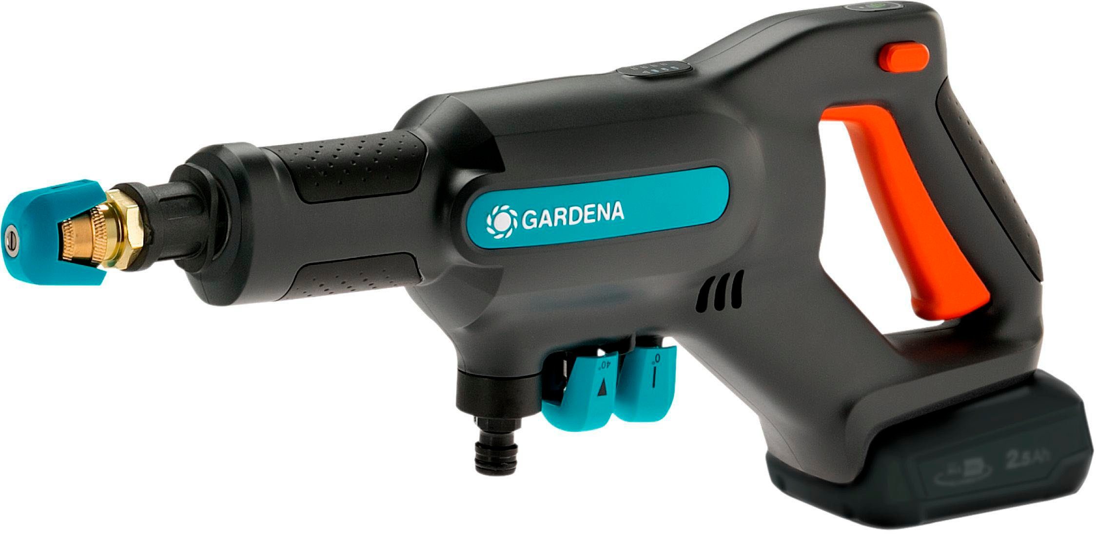 GARDENA Akku-Mitteldruckreiniger AquaClean 24/18V P4A solo, Druck max: 24 bar, Fördermenge max: 250 l/h, (3 tlg), ohne Akku und Ladegerät