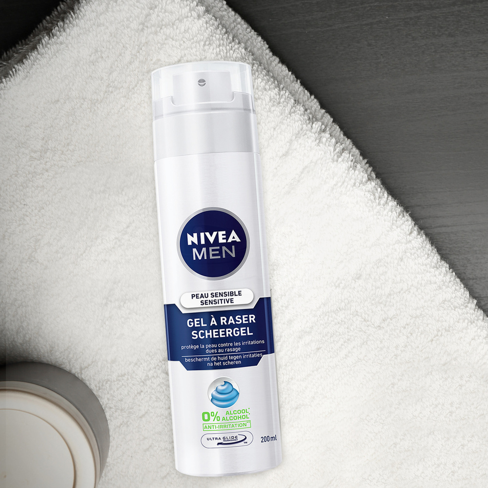 nivea SENSITIVE - Gel à raser 0% alcool Camomille Rasage homme
