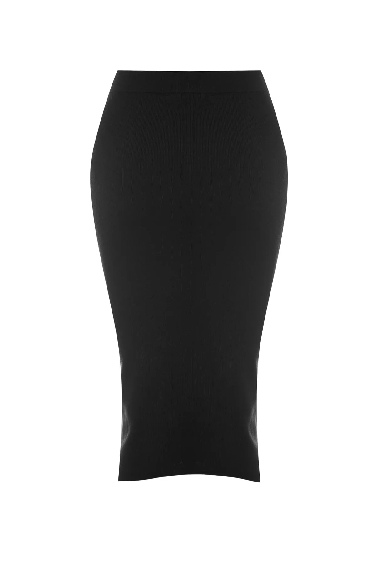 Trendyol Collection  Schwarzer Midi-Bleistift-Strickrock TWOAW20DU0006