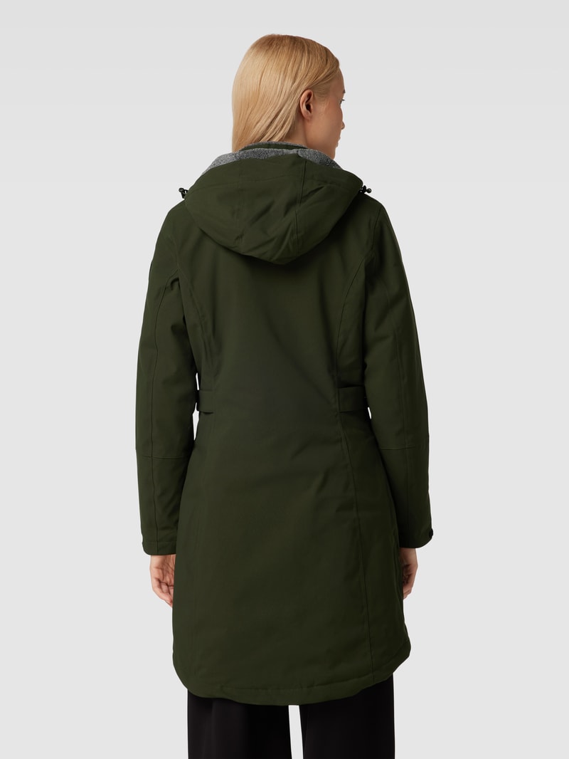 Jacke mit Label-Details Modell 'KOW' in olivgrün