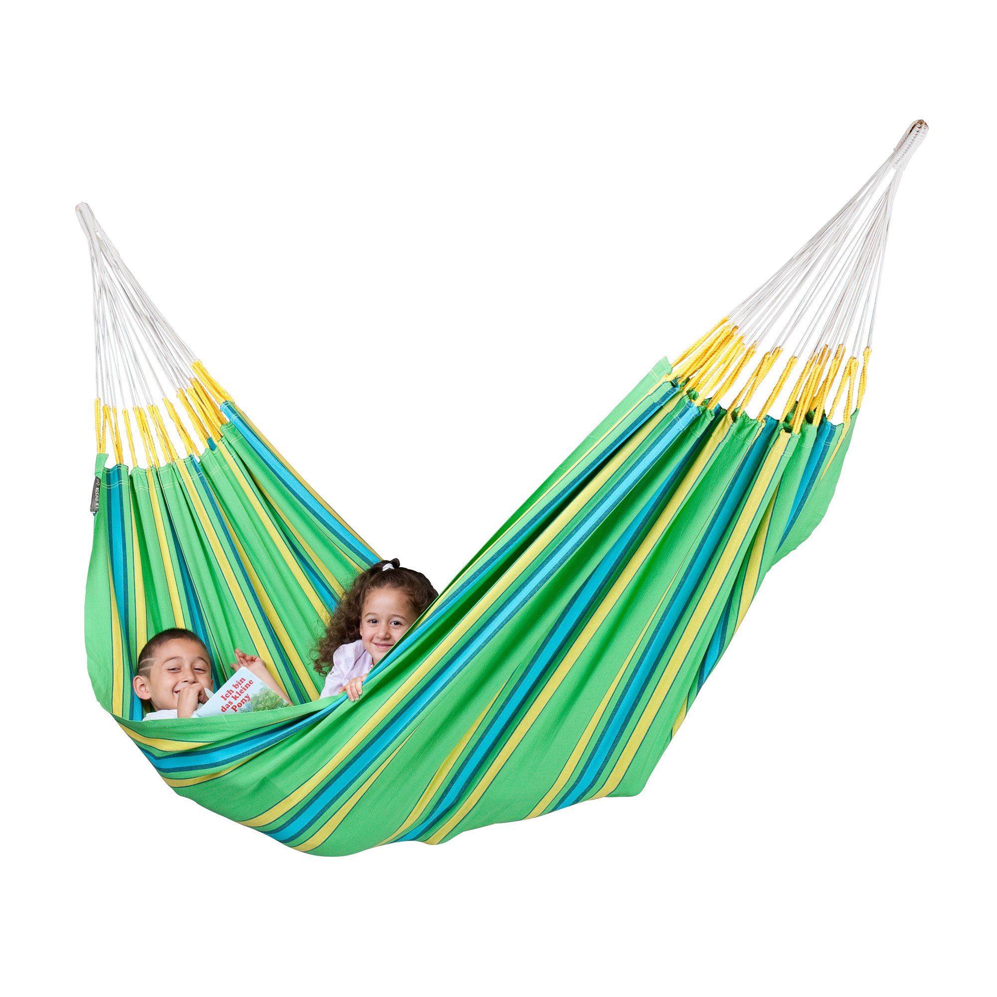 La Siesta Hängematte Doppel Hängematte Currambera kiwi grün La Siesta Tuchhängematte, Hochwertige Qualität