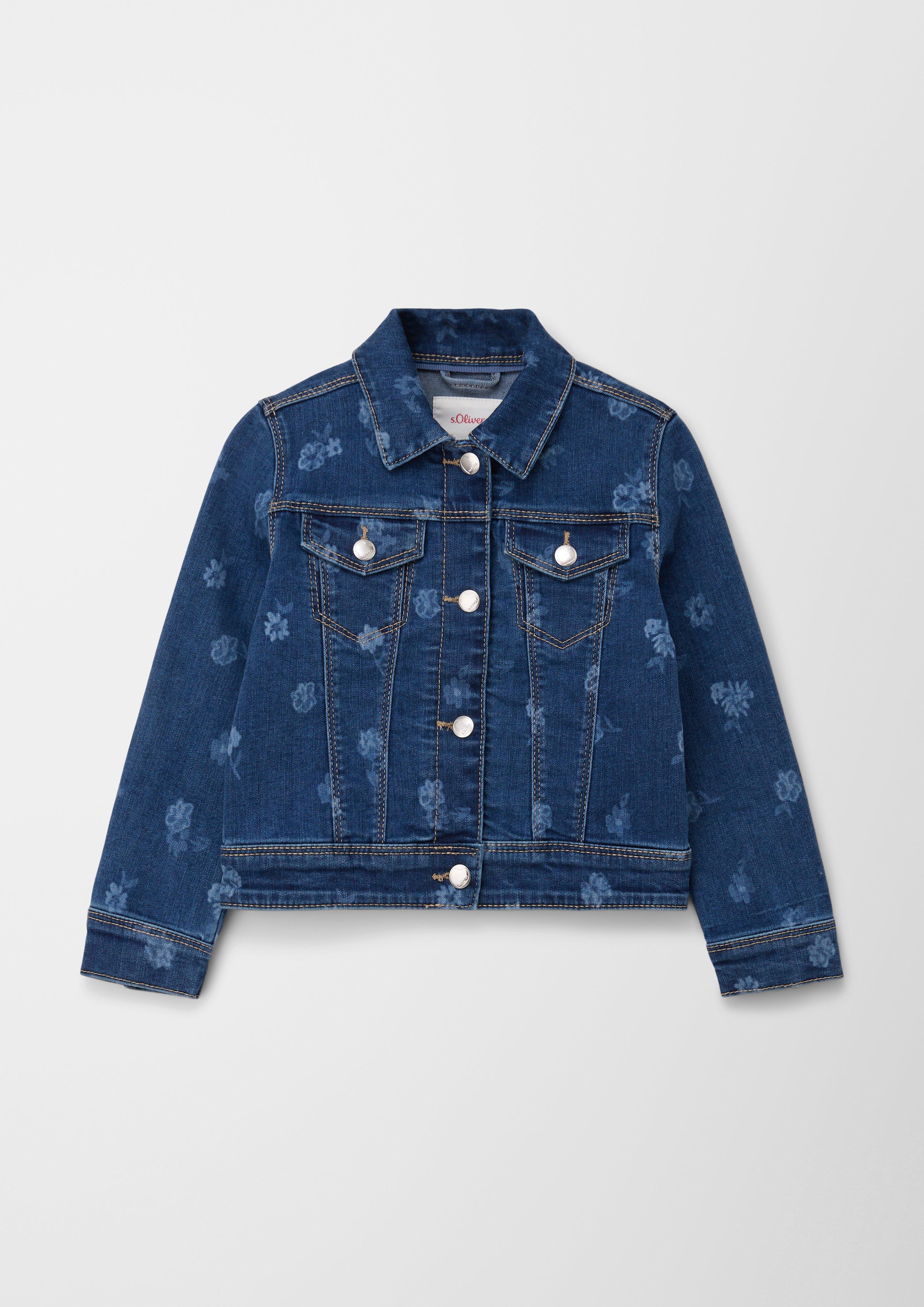 Jeansjacke mit Allover-Print  2125234-56Z4