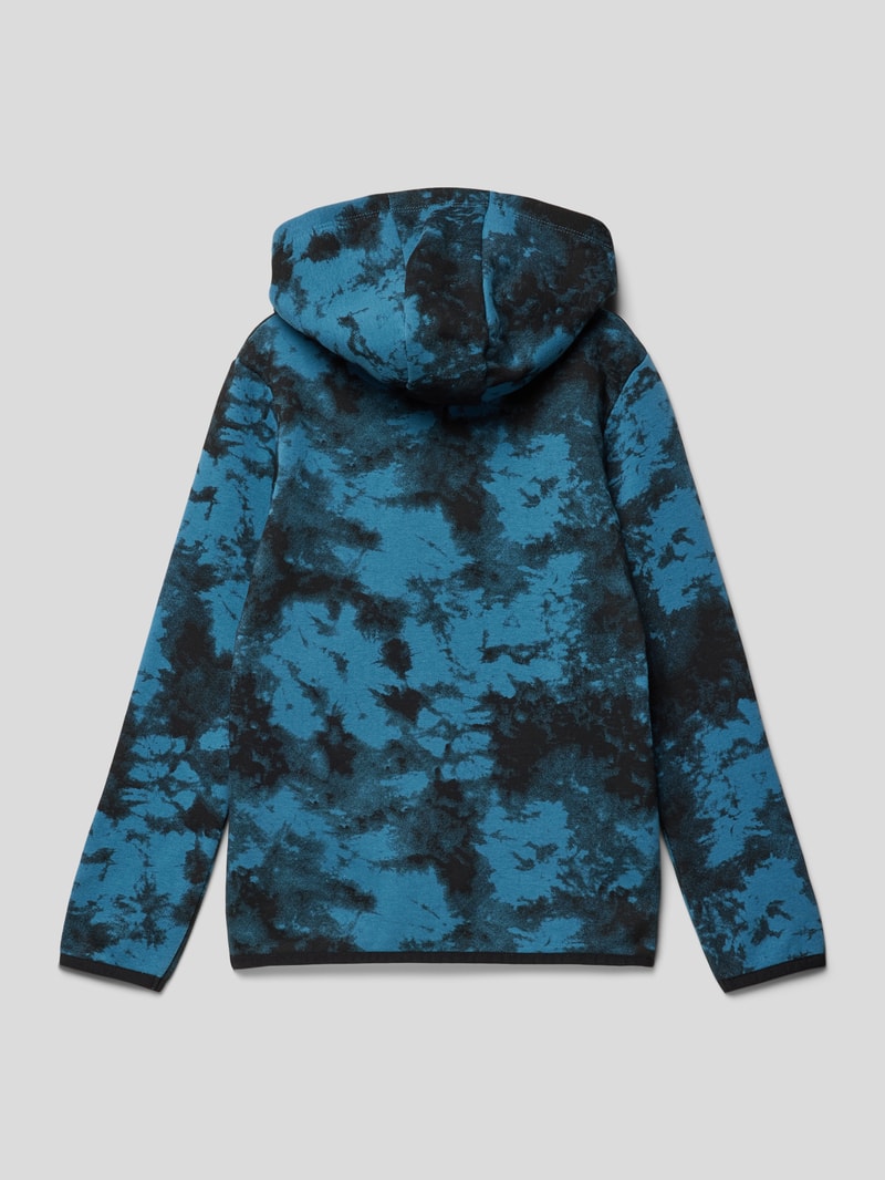 Hoodie mit Allover-Muster in blau