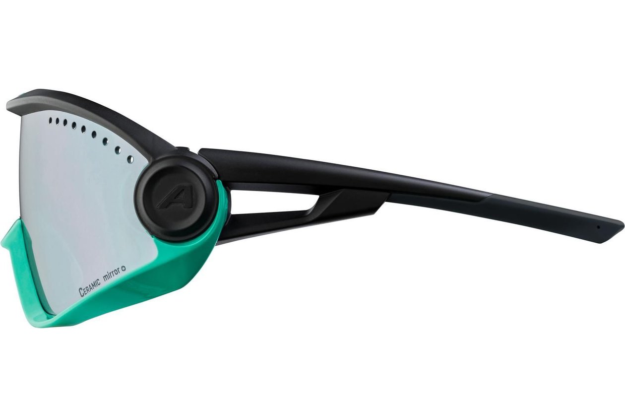 Alpina 5W1NG turquoise-black matt / black mirror lens