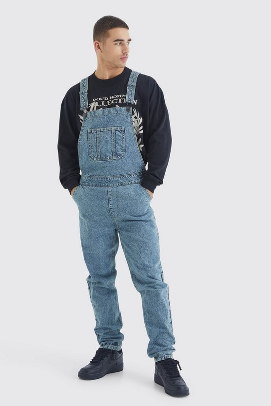 Lange Jeans-Latzhose