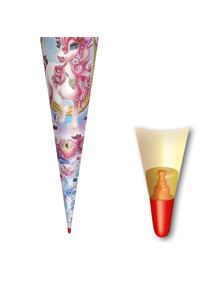 ROTH Schultüte groß Einhorn Beauty 70 cm, Glitter in Rosa günstig kaufen onesize