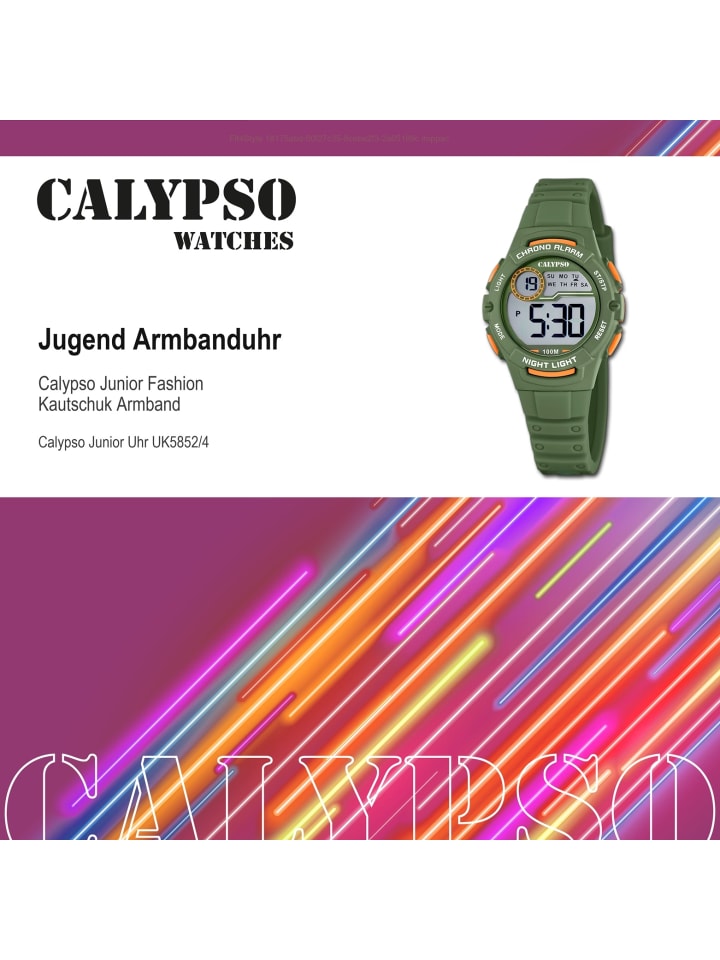 Calypso Digital-Armbanduhr Calypso Junior grün günstig kaufen onesize