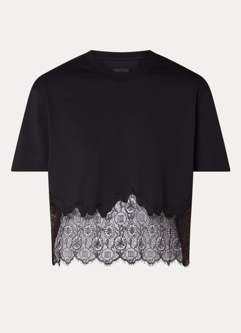 Κοντό μπλουζάκι Givenchy με λεπτομέρειες από δαντέλα