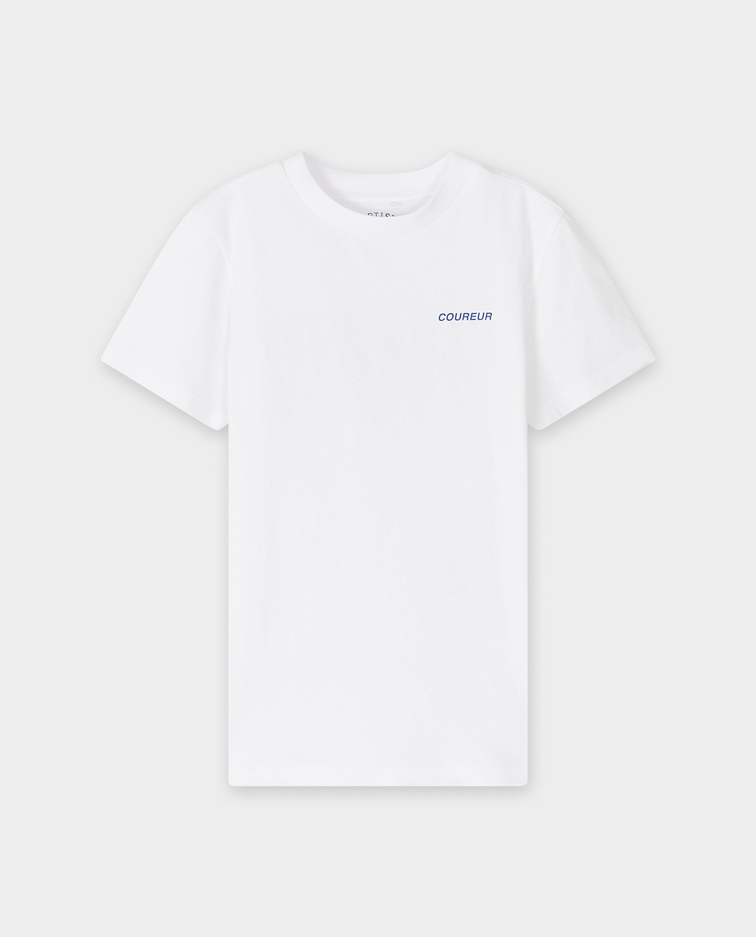 Baptiste organikus pamut póló hátulról nyomtatott mintával, unisex, 134-170 fehér