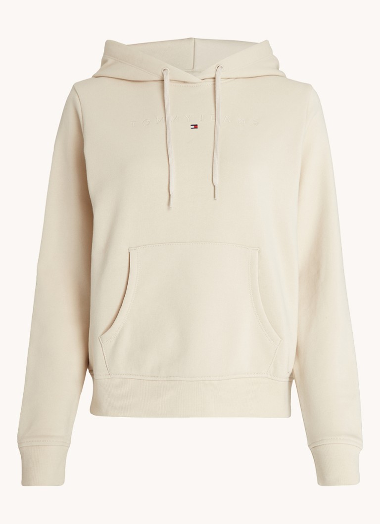 Tommy Hilfiger džemperis su gobtuvu ir siuvinėtu logotipu bei kišene kengūra