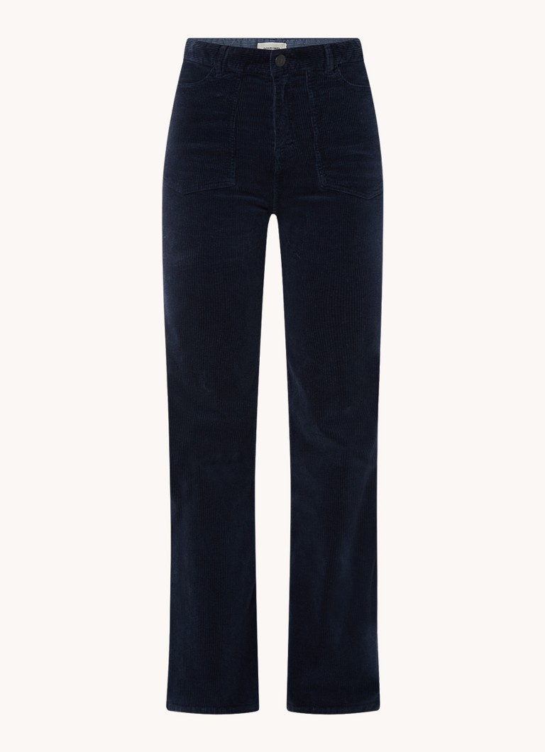 Calças de cintura alta e corte folgado em veludo cotelê, modelo Nazia, da Gerard Darel.