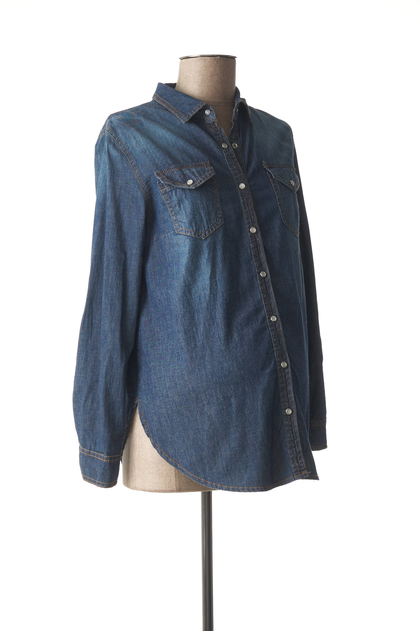 Menonove Chemisiers Maternite Femme couleur bleu