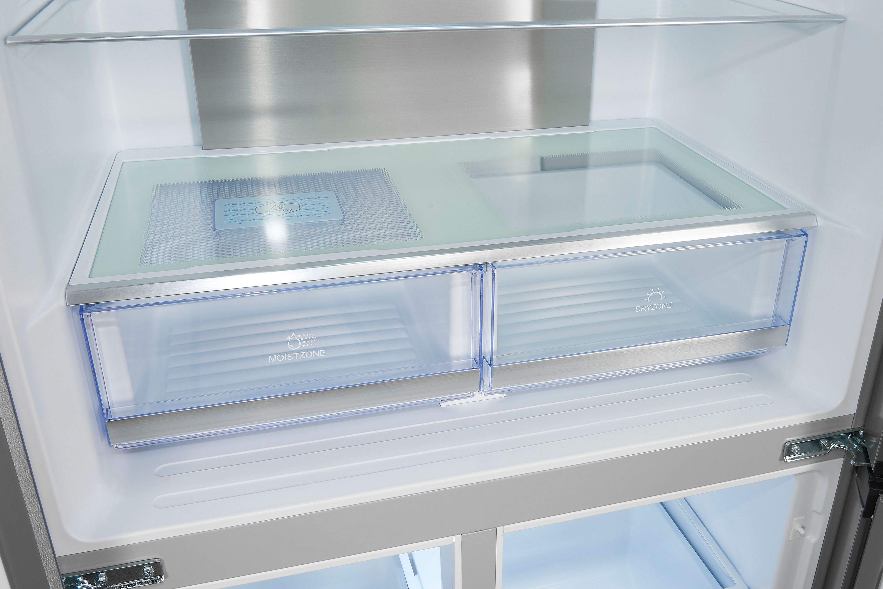exquisit Multi Door MD430-100-WS-200E inoxlook, 183,0 cm hoch, 83,6 cm breit