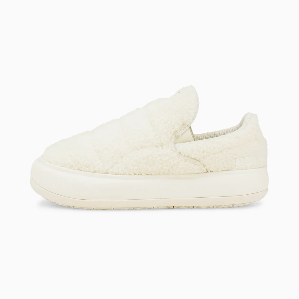 PUMA Suede Mayu Slip on Teddy 384887 02 / weiss