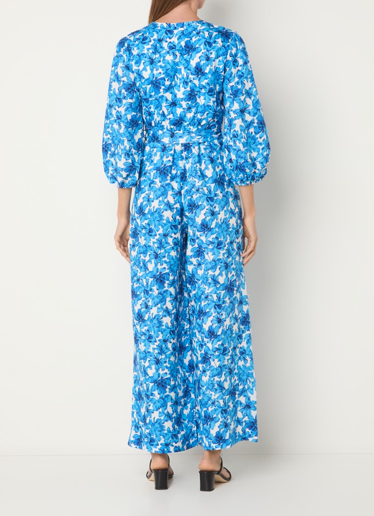 Phase Eight Rosey wide-fit jumpsuit in linen blend with floral print