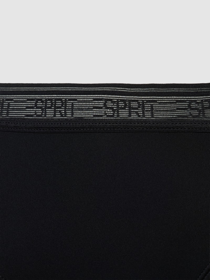 Pants mit semitransparentem Logo-Bund in schwarz
