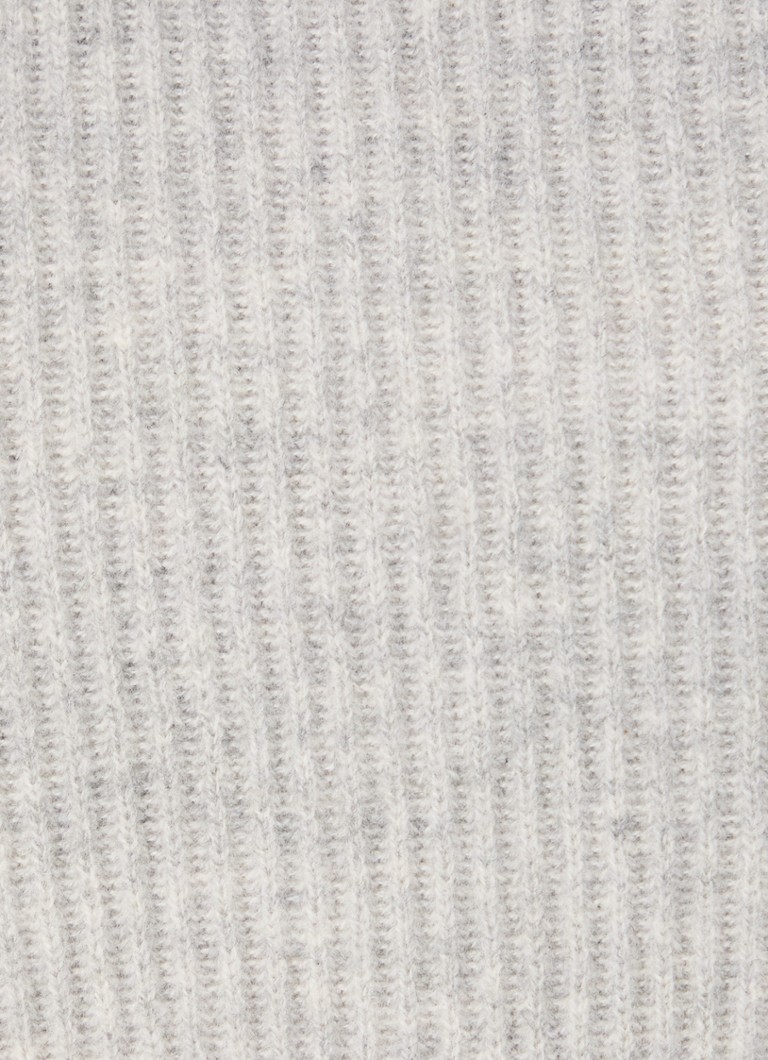 Profuomo Rebrasto pleteni merino vuneni pulover s patentnim zatvaračem polovičnog kroja