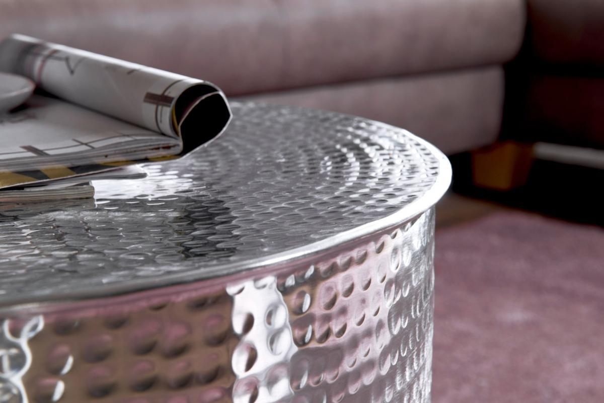 Wohnling Couchtisch RAHI 61 x 40,5 x 61 cm Silber