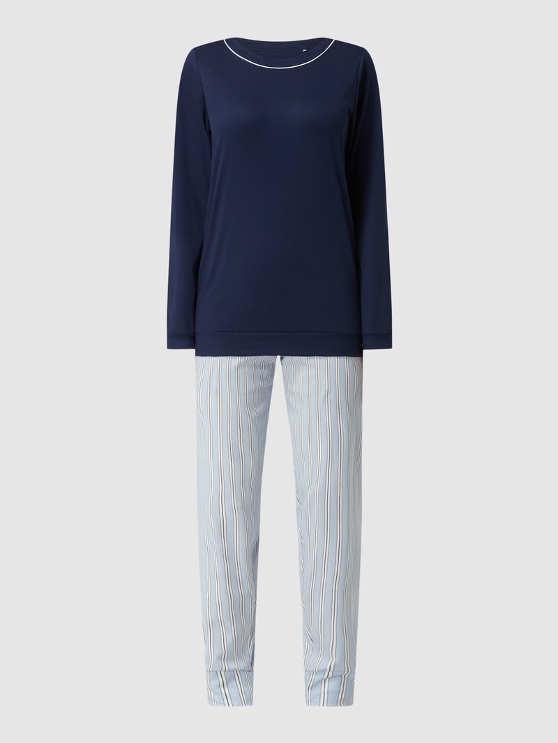 Modern Fit Pyjama aus Baumwolle in blau