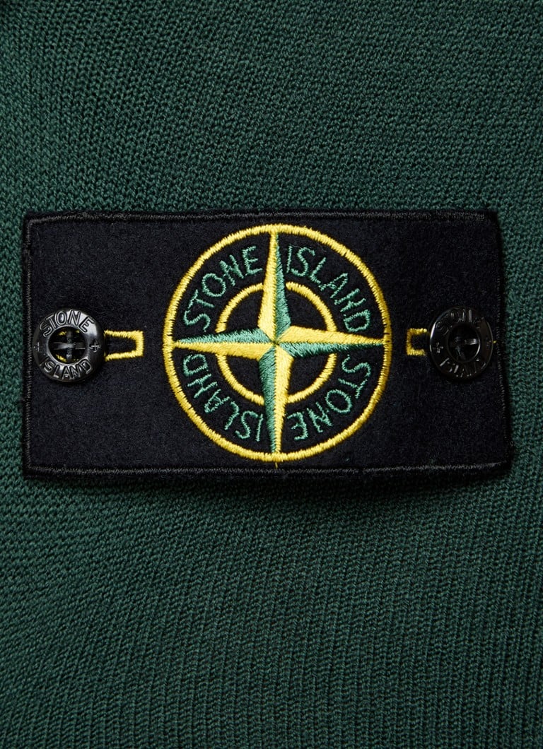 Vestă Stone Island 503A1 Premium din lână tricotată cu logo