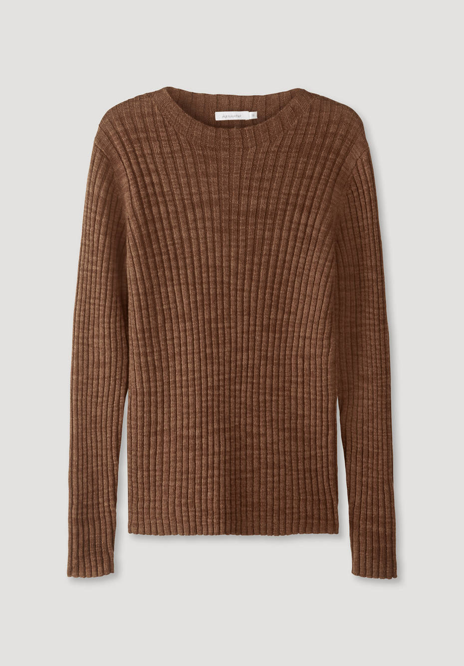 Ripp-Pullover aus Leinen mit Bio-Baumwolle