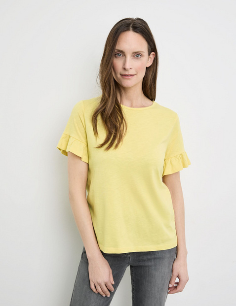T-Shirt mit leichten Trompetenärmeln