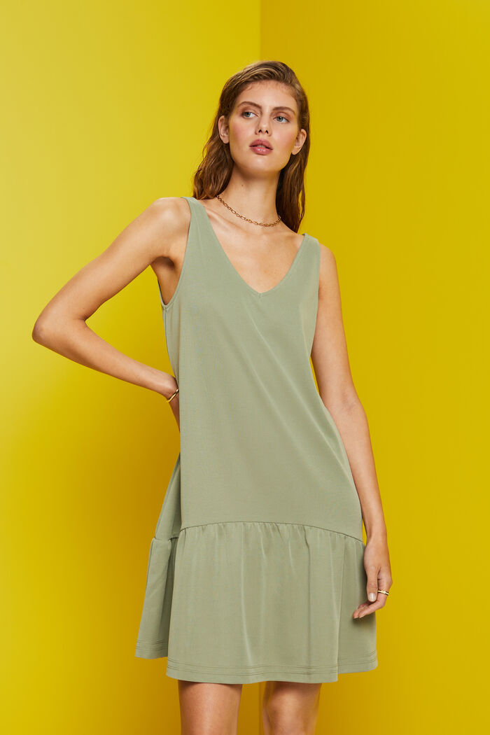 Jerseykleid mit Volantsaum, TENCEL™