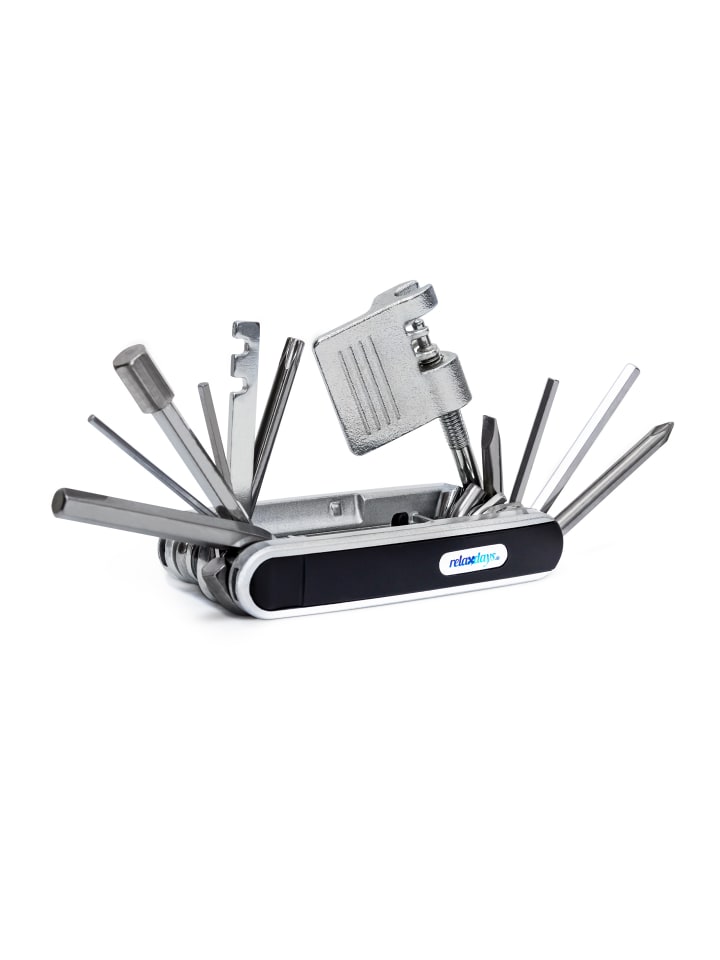 relaxdays Fahrrad Multitool in Schwarz/Silber günstig kaufen onesize