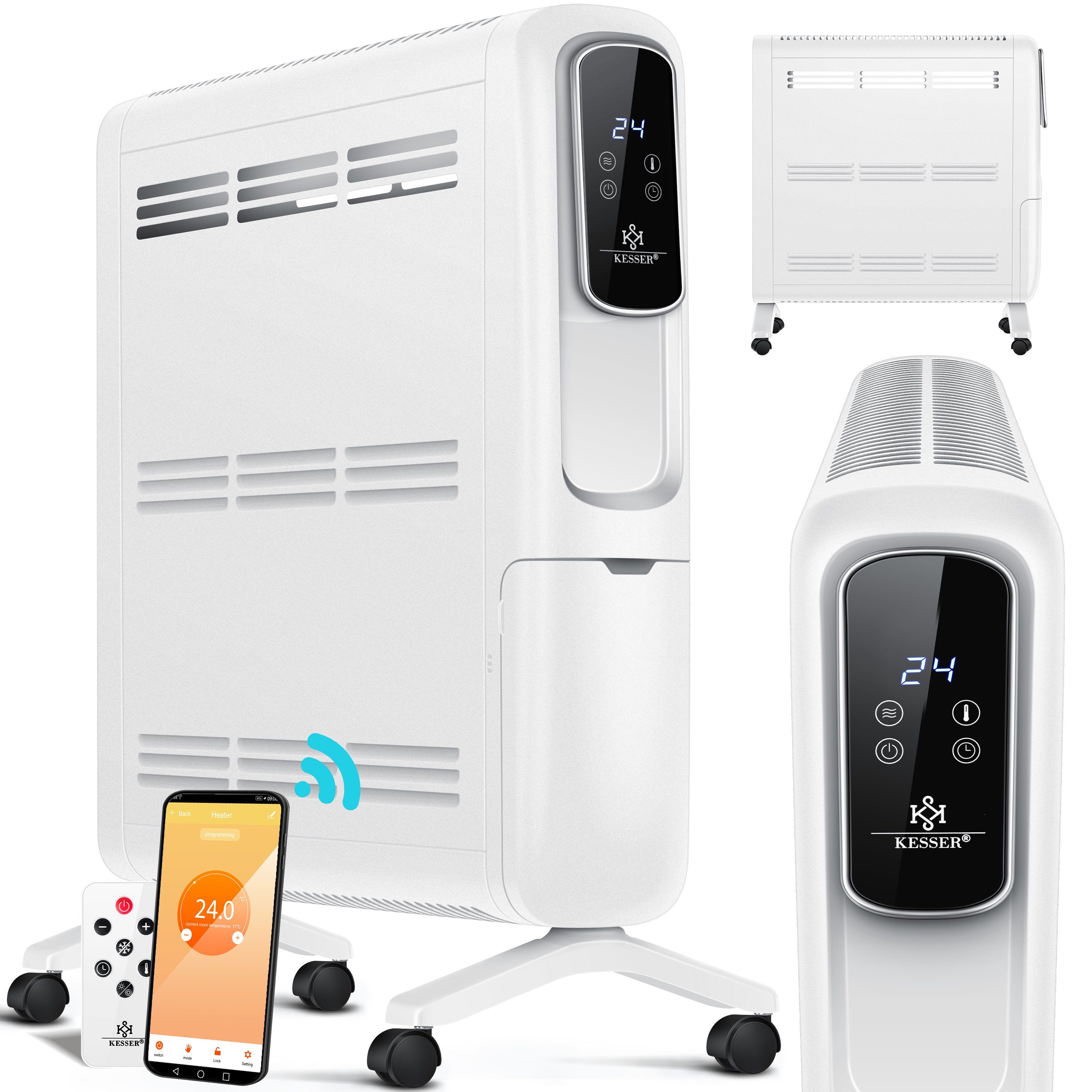 KESSER Heizkörper, Konvektor Elektrische Heizung ECO 2500W Heizkörper