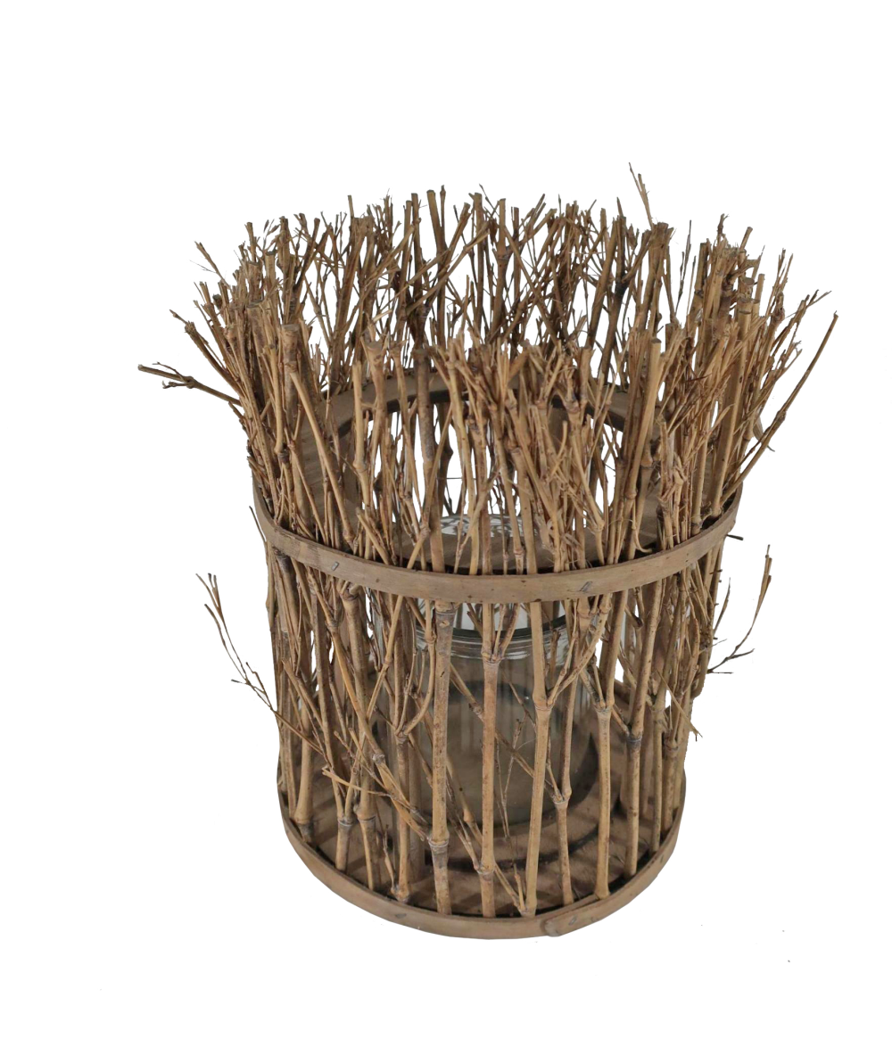 Windlicht Twigs braun
