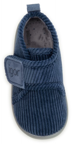 Igor ~ Comfi Cord Hausschuh ~ Dunkelblau