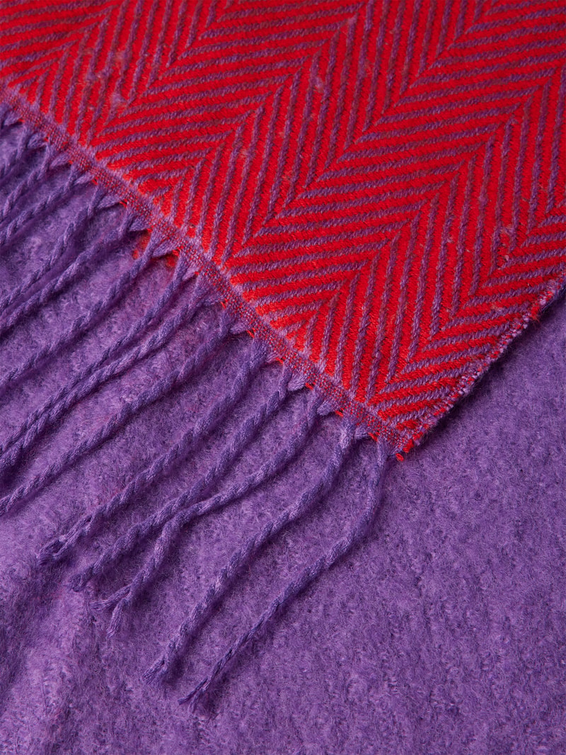 Schal in Two-Tone-Machart Modell 'Stola' in lila