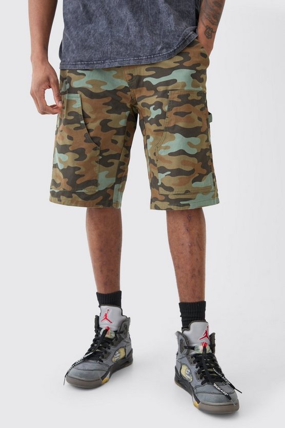 Tall Camouflage Twill Carpenter Shorts