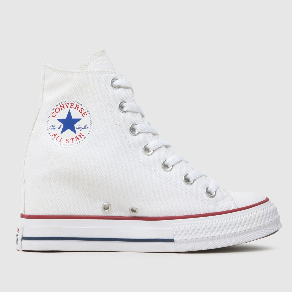 Converse All Star – Vita klassiska kilklackade sneakers