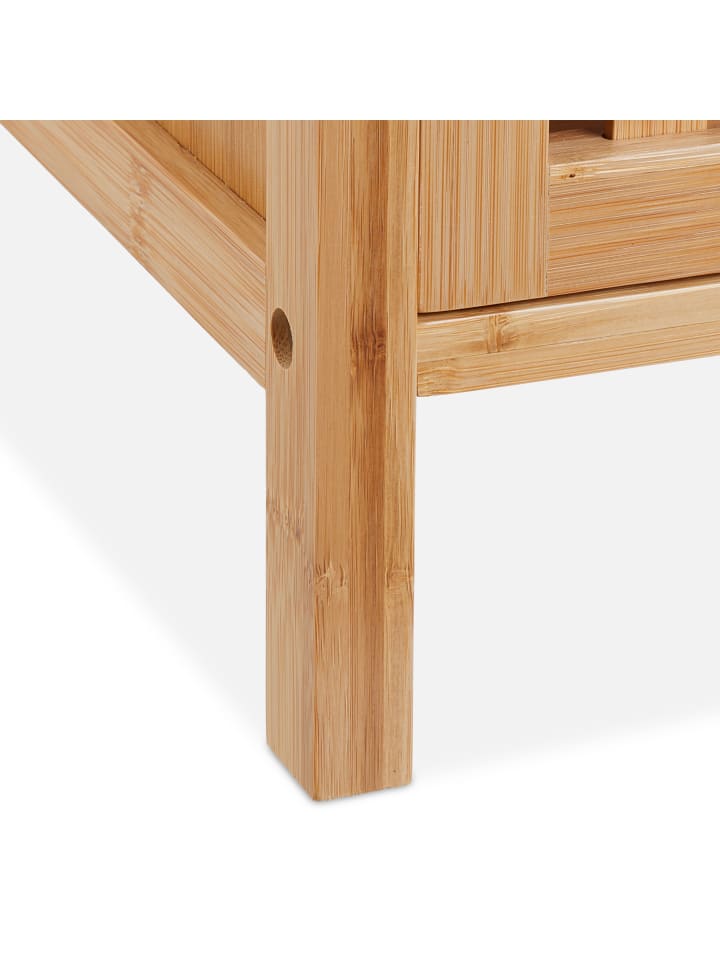 relaxdays Waschbeckenunterschrank in Natur - (B)66 x (H)61 x (T)30 cm günstig kaufen onesize