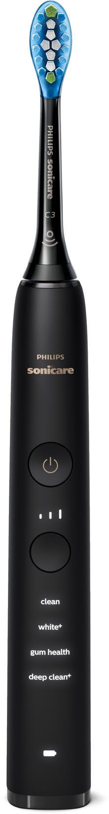 Philips Sonicare Elektrische Zahnbürste DiamondClean 9000 HX9911, Aufsteckbürsten: 1 St., mit Schalltechnologie, Ladeglass, USB-Reiseetui
