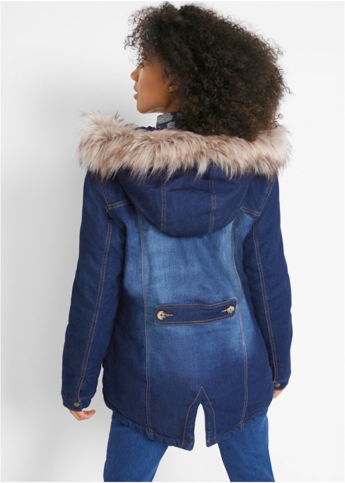 Jeansjacke mit recyceltem Polyester, wattiert