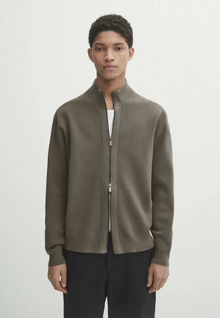 Massimo Dutti MILANO CON CUELLO ALTO Y CREMALLERA - Cárdigan