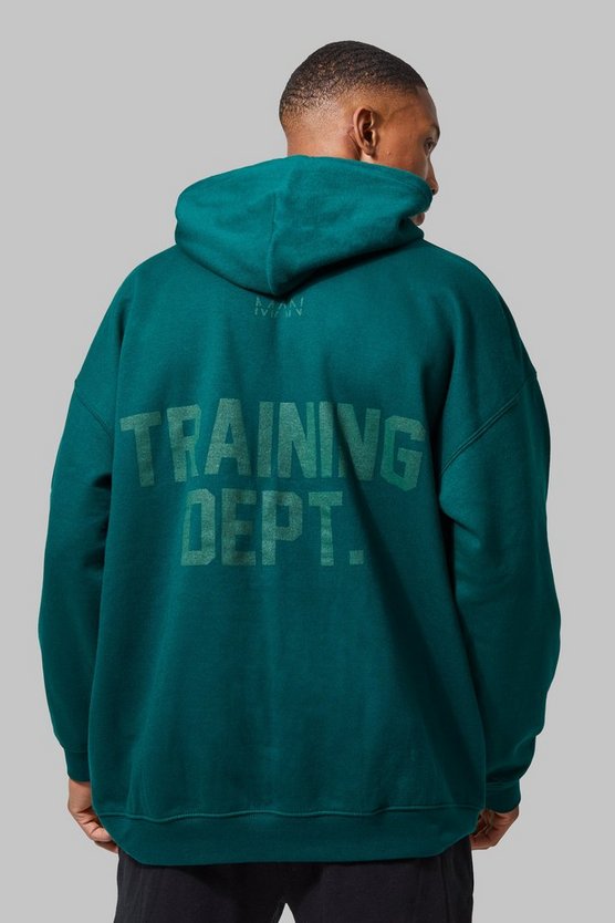 Man Active Oversize Hoodie mit Training Dept Print