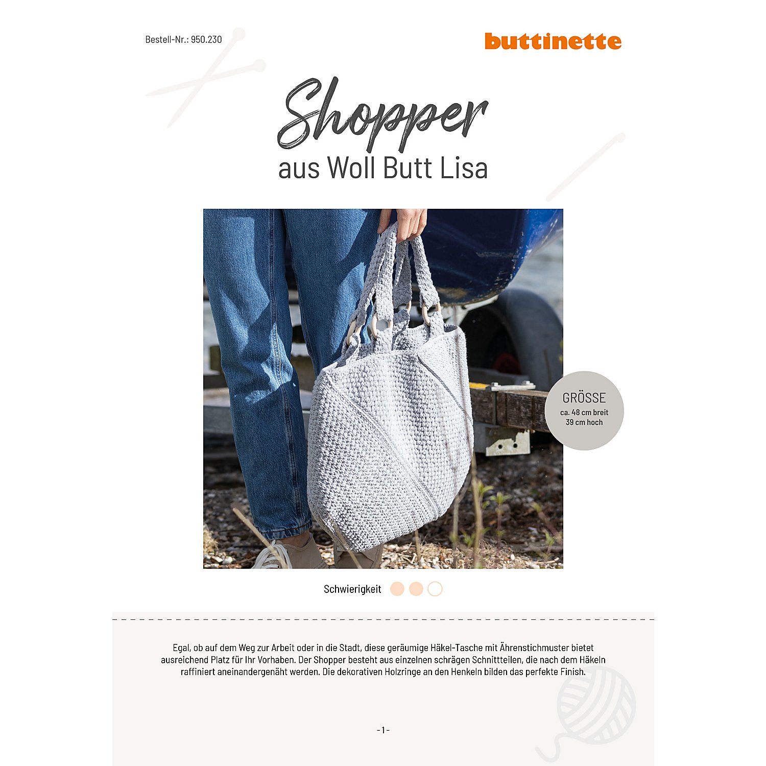Häkelanleitung – Shopper aus Woll Butt Lisa