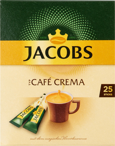 Jacobs löslicher Kaffee Café Crema Kaffee Sticks