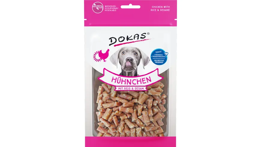 Dokas Hunde Snack Hühnchen mit Reis und Sesam 70 g
