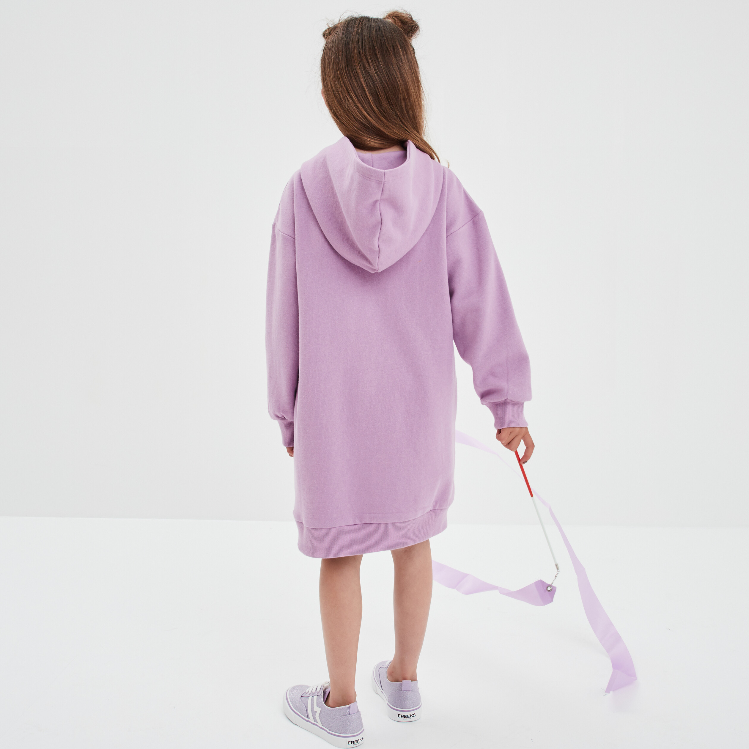 Robe sweat à capuche Minnie parme fille | La Halle