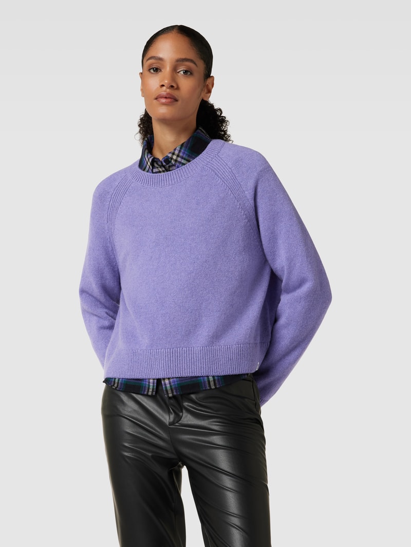 Oversized Strickpullover mit Rundhalsausschnitt Modell 'DILIRIAA' in flieder