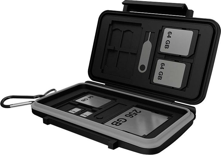 Raidsonic ICY BOX Schutzbox für SD (x8), microSD (x16) und CF (x4) -Karten Computer-Adapter