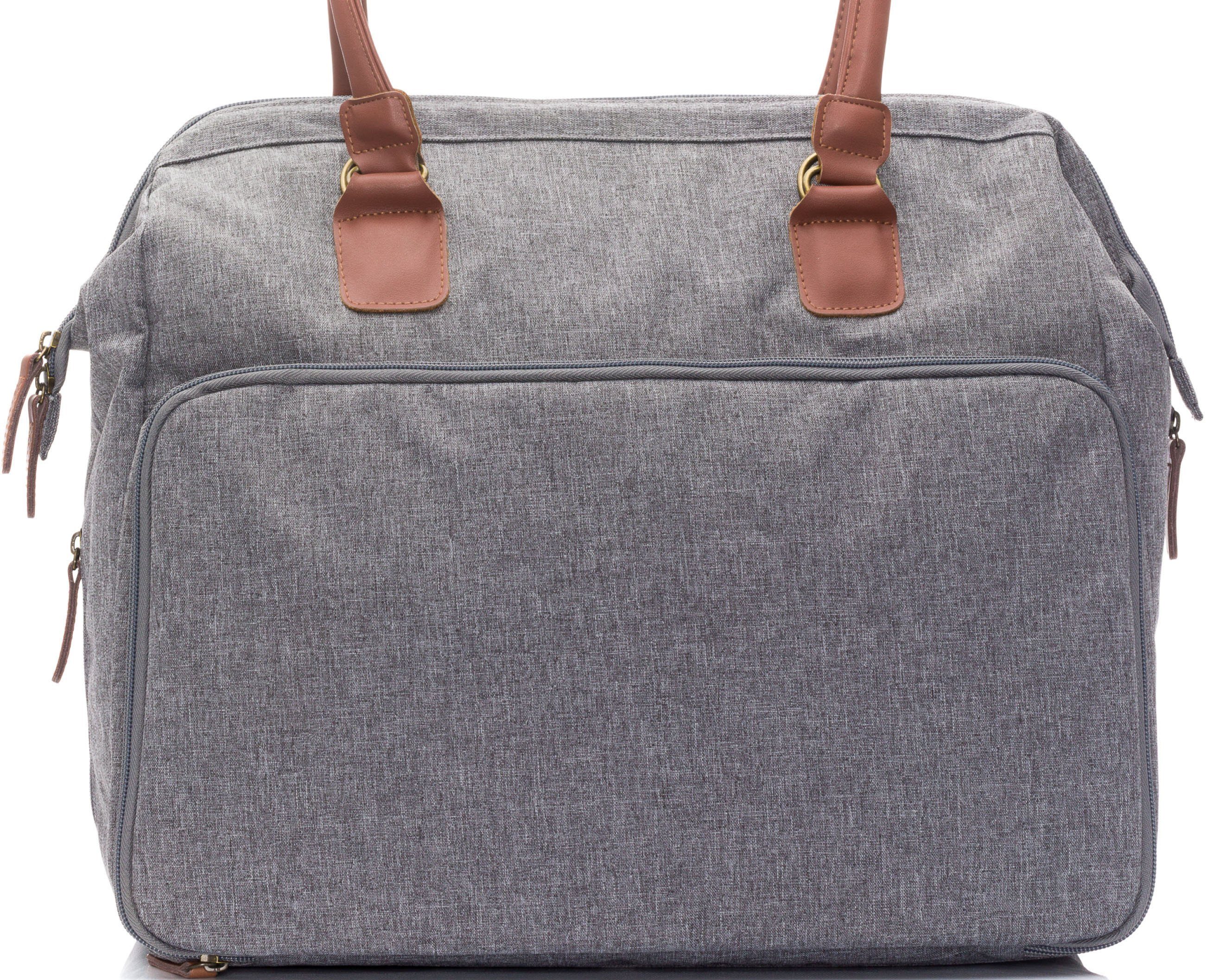 Fillikid Wickeltasche Oxford, grau melange, mit Wickelunterlage