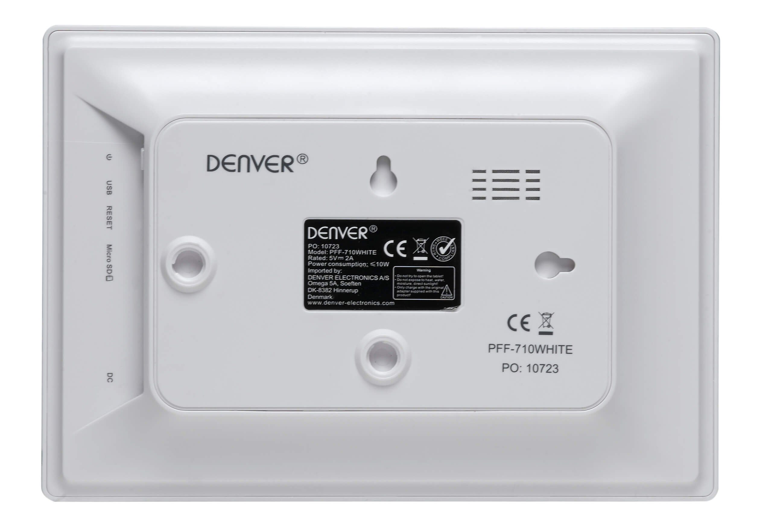 Denver PFF-710 Frameo 7 Zoll Schwarz WiFi microSD 8GB Flash EEK: B Digitaler Bilderrahmen (17,78 cm/7 