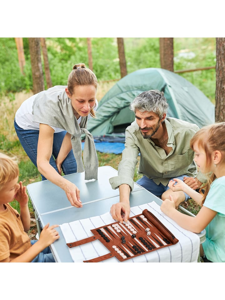 relaxdays Backgammon in Rotbraun günstig kaufen onesize