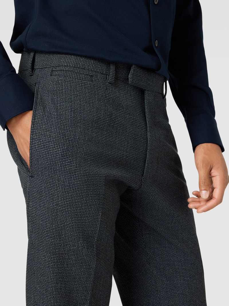 Chino mit Strukturmuster in marineblau