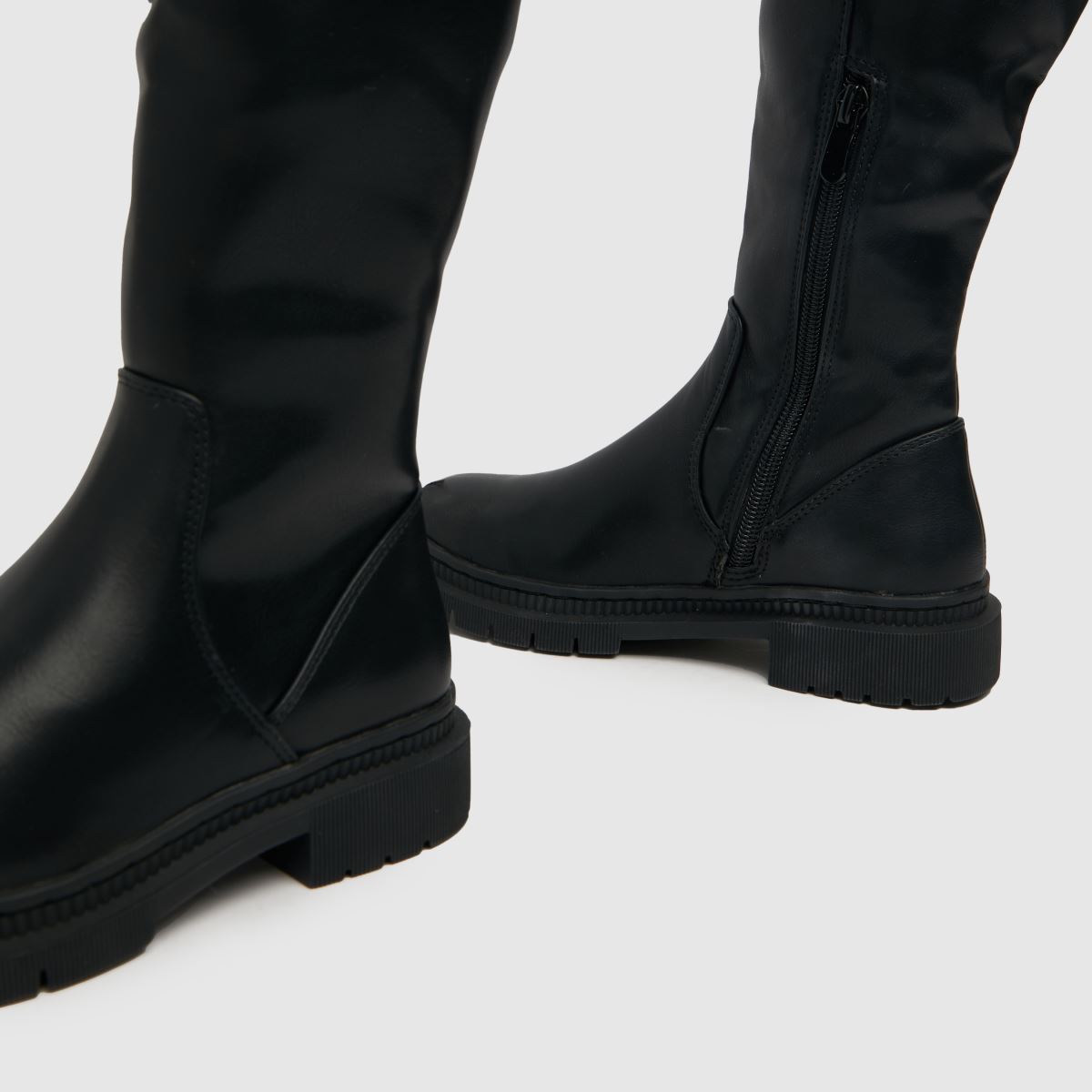 Schuh svarta Dancer knäböjda flickor Junior stövlar